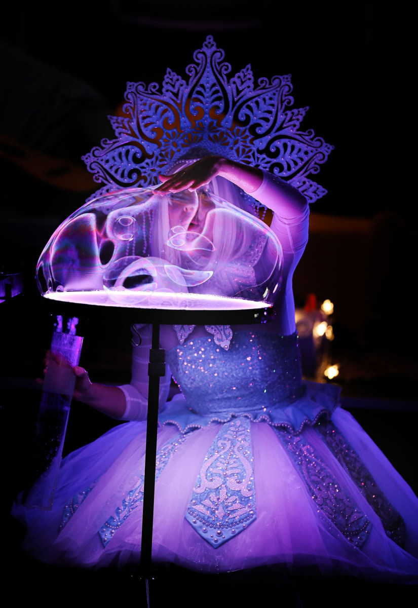 Seifenblasenshow neon